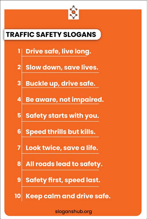 road safety slogans and sayings.